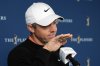 Rory McIlroy, of Northern Ireland, gestures as he speaks to the media before a practice round of The Players Championship golf tournament Wednesday, March 12, 2025, in Ponte Vedra Beach, Fla. (AP Photo/Chris O'Meara)