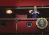President Donald Trump stands in the presidential box as he tours the John F. Kennedy Center for the Performing Arts in Washington on Monday, March 17, 2025. THE CANADIAN PRESS/AP-POOL