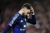 Manchester United's Bruno Fernandes during the English Premier League soccer match between Nottingham Forest and Manchester United at the City Ground, Nottingham, England, Tuesday, April 1, 2025. (Mike Egerton/PA via AP)