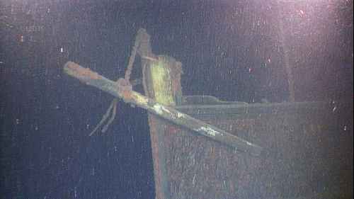 A steering post from the Western Reserve. (Great Lakes Shipwreck Historical Society via AP)