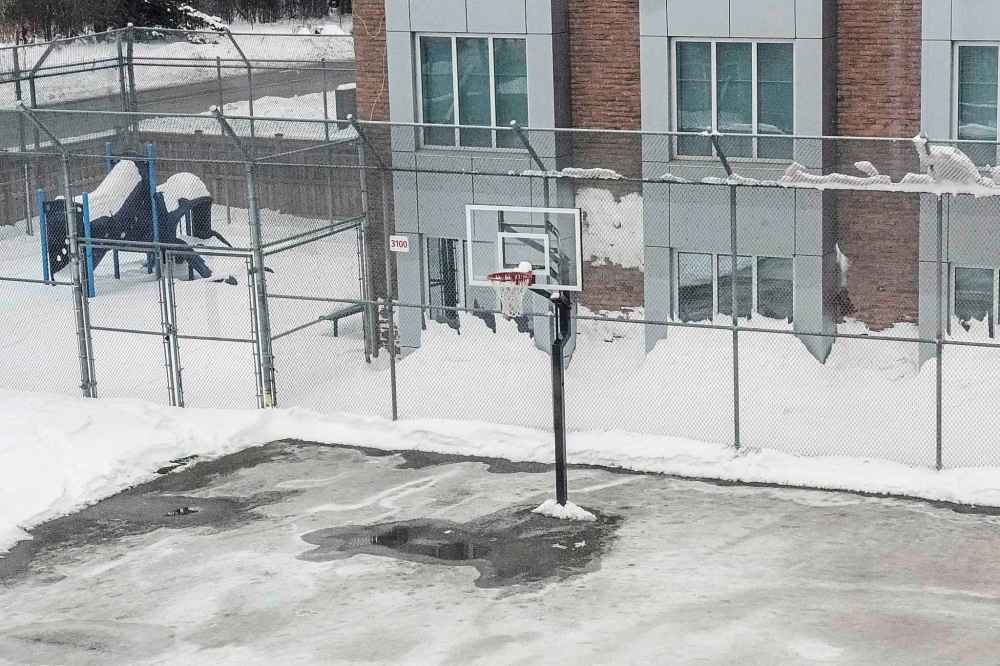 An exercise yard is seen at the Canada Border Services Agency's GTA Immigration Holding Centre in Toronto, Wednesday, Feb. 19, 2025. THE CANADIAN PRESS/Chris Young