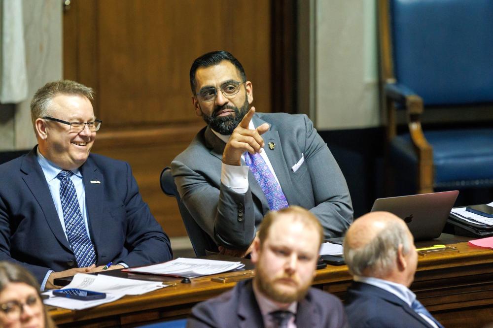 MIKE DEAL / FREE PRESS
                                PC leadership candidate, Fort Whyte MLA Obby Khan.