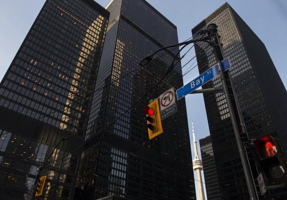 Bay Street in Canada's financial district is shown in Toronto on Wednesday, March 18, 2020.THE CANADIAN PRESS/Nathan Denette