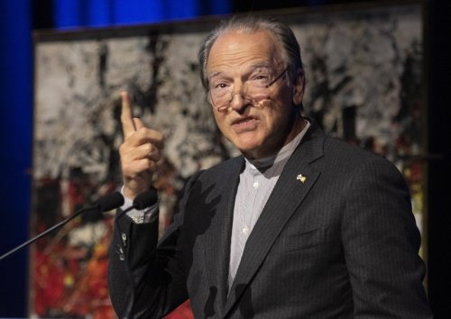 Pierre Lassonde speaks at an announcement, in Quebec City, Thursday, Dec. 2, 2021. THE CANADIAN PRESS/Jacques Boissinot