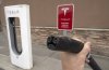 A Tesla charging centre is pictured in Squamish, B.C., June, 1, 2016. THE CANADIAN PRESS/Jonathan Hayward