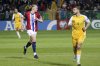 Norway's Erling Haaland follows the ball with Moldova's Vladislav Baboglo during a Group I, World Cup qualifier soccer match between Moldova and Norway at the Zimbru stadium in Chisinau, Moldova, Saturday, March 22, 2025. (AP Photo/Aurel Obreja)