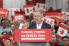 Liberal Leader Mark Carney speaks to a campaign rally in Winnipeg on Tuesday, April 1, 2025. THE CANADIAN PRESS/Adrian Wyld