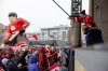 Blueberry Grunt performs at the Elbows up rally at Alderney Landing in Dartmouth, Nova Scotia on Sunday April 6, 2025. THE CANADIAN PRESS/Riley Smith