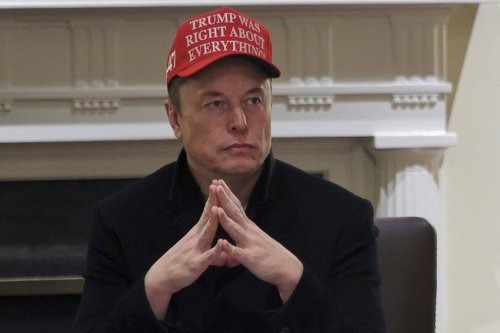 Elon Musk attends a cabinet meeting at the White House in Washington on Monday, March 24, 2025. THE CANADIAN PRESS/AP-POOL