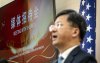 Zhang Jianmin, the consul general of the People's Republic of China in San Francisco, addresses President Donald Trump's tariffs on China during a meeting with the press at his home in San Francisco, Wednesday, March 12, 2025. (Carlos Avila Gonzalez/San Francisco Chronicle via AP)