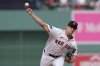 FILE - Boston Red Sox's Quinn Priester delivers a pitch to a Tampa Bay Rays batter in the first inning of a baseball game, Sept. 29, 2024, in Boston. (AP Photo/Steven Senne, file)