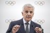 FILE - Candidate to the presidency of the International Olympic Committee (IOC) Juan Antonio Samaranch Junior speaks during a press conference following a presentation before their fellow IOC members in Lausanne, Switzerland, Thursday, Jan 30, 2025 (Fabrice Coffrini/Pool Photo via AP, File)