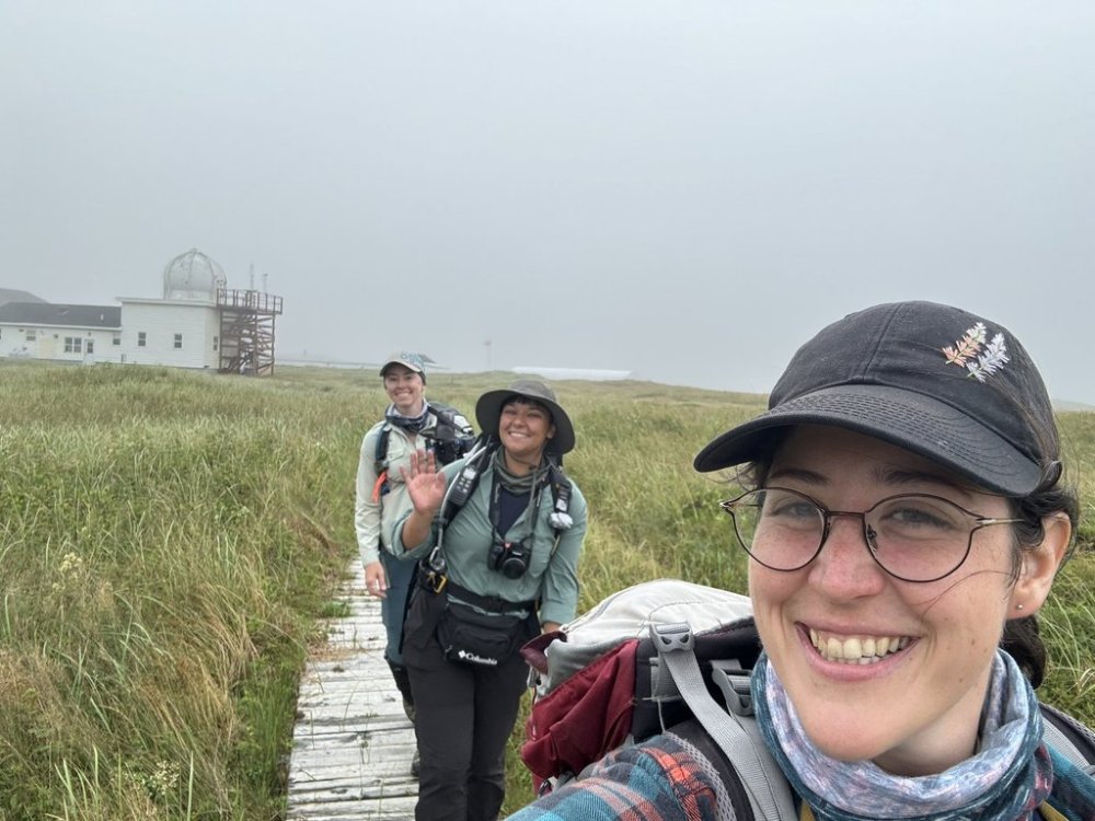 Victoria Crozier, left to right, Olivia Andres and Justine Ammendolia, researchers who have spent extended periods of time together living and studying on Nova Scotia's remote Sable Island, are shown in an undated handout photo. THE CANADIAN PRESS/HO-Dalhousie University, Sangwook Ahn, *MANDATORY CREDIT*