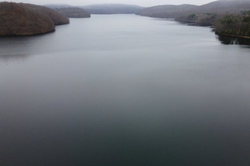 The New Croton Reservoir that supplies part of New York City's drinking water is seen in Cortlandt, N.Y., on Thursday, March 20, 2025. (AP Photo/Ted Shaffrey)