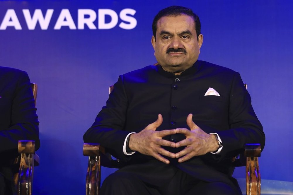 FILE - Gautam Adani, Indian billionaire and chairman of Adani Group, presides over the 51st Gems and Jewelry awards function in Jaipur, India, on Nov. 30, 2024. (AP Photo, File)