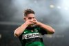 FILE - Sporting's Viktor Gyokeres celebrates after scoring during the UEFA Champions League opening phase soccer match between Sporting and Manchester City in Lisbon, Portugal, Tuesday, November 5, 2024. (AP Photo/Armando Franca, file)
