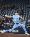 Toronto Blue Jays pitcher Chris Bassitt (40) pitches the ball during first inning MLB baseball game action against the Baltimore Orioles, in Toronto on Sunday, March 30, 2025. THE CANADIAN PRESS/Christopher Katsarov