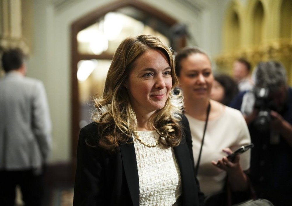 Families, Children and Social Development Minister Jenna Sudds arrives to a cabinet meeting on Parliament Hill in Ottawa on Tuesday, Oct. 22, 2024. THE CANADIAN PRESS/Sean Kilpatrick