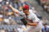 FILE - Cincinnati Reds relief pitcher Carson Spiers delivers during the fourth inning of a baseball game against the Pittsburgh Pirates Sunday, Aug. 25, 2024, in Pittsburgh. (AP Photo/Matt Freed, File)