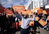 NDP Leader Jagmeet Singh greets supporters during a federal election campaign stop in Victoria, B.C., on Monday, March 31, 2025. THE CANADIAN PRESS/Christinne Muschi