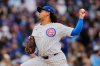 Chicago Cubs starting pitcher Shota Imanaga (18) throws against the San Diego Padres during the second inning of a baseball game, Friday, April 4, 2025, in Chicago. (AP Photo/Erin Hooley)