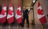 Prime Minister Mark Carney speaks about tariffs during a news conference on Parliament Hill in Ottawa on Thursday, April 3, 2025. THE CANADIAN PRESS/Adrian Wyld