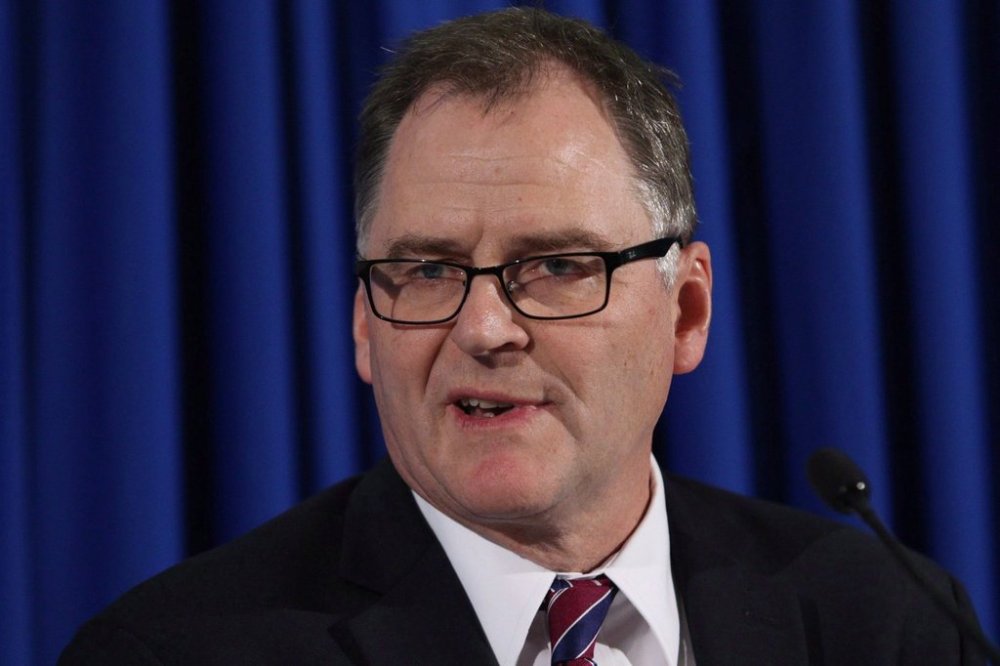 Ombudsperson Jay Chalke speaks during a press conference in Victoria, B.C., on April 6, 2017. THE CANADIAN PRESS/Chad Hipolito