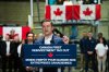 Conservative Leader Pierre Poilievre holds a press conference at Petro Plastics Corporation Ltd. in Toronto on Sunday, March 30, 2025. THE CANADIAN PRESS/Laura Proctor