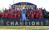 Cavalry FC captain Marco Carducci lifts the North Star Cup after Cavalry FC defeated Forge FC in the Canadian Premier League Final in Calgary, Saturday, November 9, 2024. THE CANADIAN PRESS/Stuart Gradon