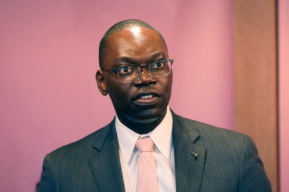 FILE - Michigan Lieutenant Gov. Garlin Gilchrist II attends a bill signing ceremony, April 5, 2023, in Birmingham, Mich. (AP Photo/Carlos Osorio, File)