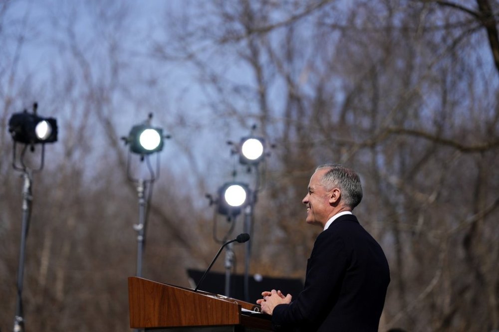 Prime Minister Mark Carney speaks at a news conference following a cabinet swearing in ceremony at Rideau Hall in Ottawa, on Friday, March 14, 2025. THE CANADIAN PRESS/Justin Tang