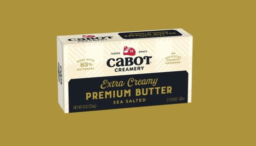 This image provided by Cabot Creamery shows a Cabot Creamery 8-ounce premium butter made with sea salt product. A recall was issued on March 26, 2025. (Cabot Creamery via AP)