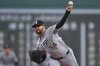 Chicago White Sox's Martín Pérez delivers a pitch to a Boston Red Sox batter in the first inning of a baseball game, Friday, April 18, 2025, in Boston. (AP Photo/Steven Senne)