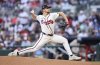 Atlanta Braves pitcher Spencer Schwellenbach delivers in the first inning of a baseball game against the St. Louis Cardinals, Monday, April 21, 2025, in Atlanta. (AP Photo/Colin Hubbard)