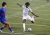 Montreal forward Ibrahim Conde, right, shown in action for the University of New Hampshire in Durham, N.H. on Monday Nov. 5, 2024, in a 4-0 win over UMass Lowell, is among the young talent on FC Laval's roster. The Ligue1 Quebec champion takes on York United of the Canadian Premier League in preliminary-round play in the Telus Canadian Championship on Tuesday in Toronto.
 THE CANADIAN PRESS/HO-University of New Hampshire-Makena Lee
*MANDATORY CREDIT*