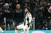 FILE - Juventus' Weston McKennie celebrates his side's second goal during the Champions League, opening phase soccer match between Juventus and Manchester City at the Allianz stadium in Turin, Italy, Tuesday, Wednesday, Dec.11, 2024. (AP Photo/Luca Bruno, File)