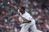 FILE - Houston Astros pitcher Héctor Neris throws during the fifth inning of Game 1 of an AL Wild Card Series baseball game against the Detroit Tigers, Tuesday, Oct. 1, 2024, in Houston. (AP Photo/Kevin M. Cox, File)