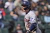 Houston Astros' Jake Meyers (6) celebrates after hitting a 3-run home run during the sixth inning of a baseball game against the Chicago White Sox, Saturday, May 3, 2025, in Chicago. (AP Photo/Erin Hooley)