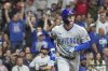 Chicago Cubs' Pete Crow-Armstrong watches his home run during the seventh inning of a baseball game against the Milwaukee Brewers, Friday, May 2, 2025, in Milwaukee. (AP Photo/Kayla Wolf)