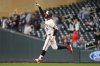 Minnesota Twins' Byron Buxton (25) runs the bases after hitting a 2-run home run during the seventh inning of a baseball game against the Chicago White Sox, Wednesday, April 23, 2025, in Minneapolis. (AP Photo/Abbie Parr)
