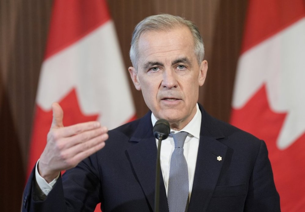 Prime Minister Mark Carney speaks with media on Parliament Hill following a meeting of the Cabinet Committee on Canada-U.S. Relations and National Security in Ottawa on Thursday, March 27, 2025. THE CANADIAN PRESS/Adrian Wyld