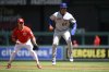 New York Mets' Juan Soto (22) takes a lead from first base in front of Washington Nationals first baseman Nathaniel Lowe, left, during the first inning of a baseball game, Sunday, April 27, 2025, in Washington. (AP Photo/Nick Wass)