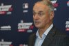 MLB Commissioner Rob Manfred speaks during a news conference, Tuesday, April 22, 2025, in Nashville, Tenn. (AP Photo/George Walker IV)