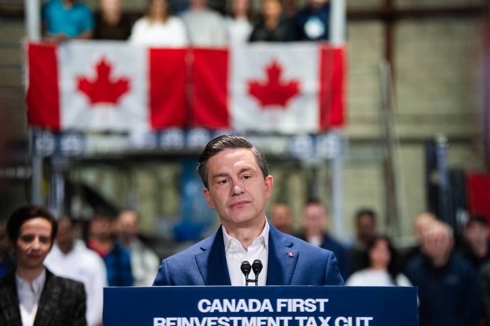 Laura Proctor / Canadian Press files
Pierre Poilievre, seen here on the campaign trail in Toronto on March 30, was first elected as an MP in 2004 in the Nepean-Carleton riding. He became leader of the Conservative Party in 2022.
