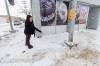 MIKE DEAL / FREE PRESS Linda Peters, Goodies co-owner and operations manager, outside the bakery at Ellice Avenue and Erin Street where a car crashed Friday morning. Reporter: Tyler Searle 250124 - Friday, January 24, 2025.