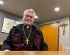 JOHN LONGHURST / FREE PRESS
Murray Chatlain, the incoming archbishop of the Archdiocese of Winnipeg, each day chooses a different beaded cross from among those given to him by local artists up north.