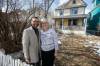 JOHN WOODS / FREE PRESS Howard R. Engel, president and CEO of The Marshall McLuhan Initiative (MMI), and Esther Juce, MMI treasurer, are photographed at a house on Gertrude where Marshall McLuhan once lived Sunday, April 6, 2025. The MMI plans to renovate and use the building as a McLuhan educational centre. Reporter: nicole