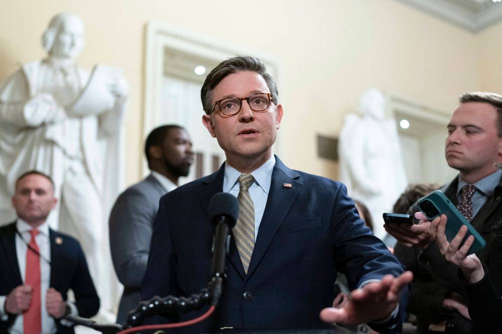 jose luis magana / The Associated Press files
U.S. House of Representatives Republican Speaker Mike Johnson has declared Republicans will not intervene to stop U.S. President Donald Trump’s tariffs.