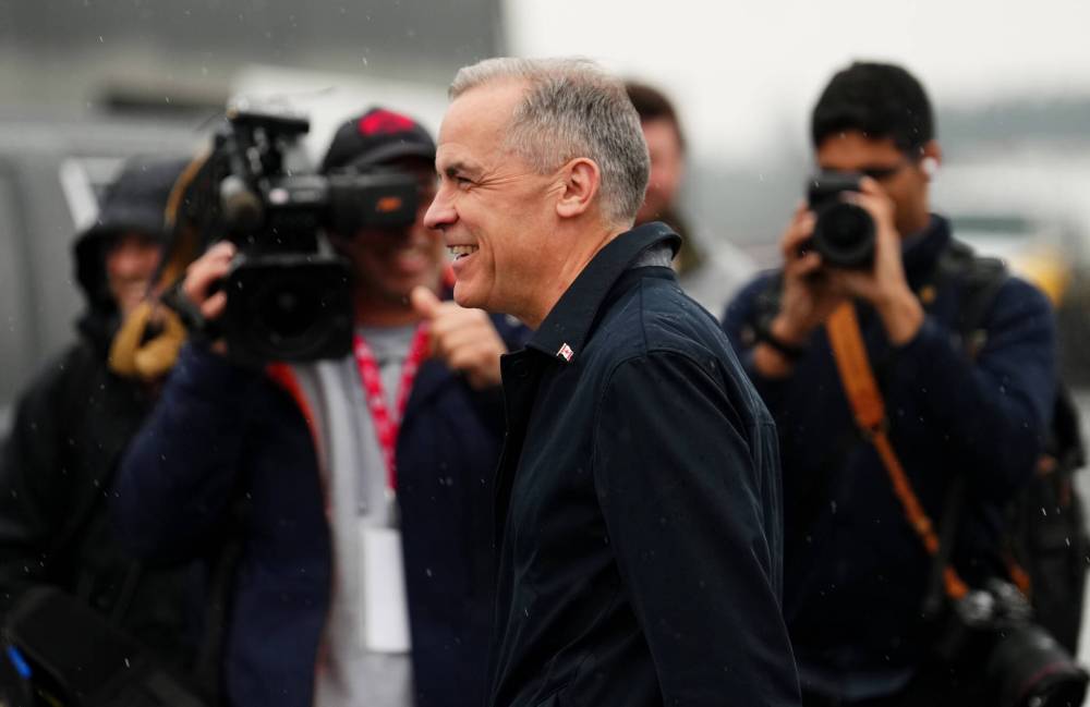 Sean Kilpatrick / The Canadian Press
Liberal Leader Mark Carney, show here in Victoria, B.C., during a campaign stop on April 6, is getting a quick education in Canadian politics. But is it enough?