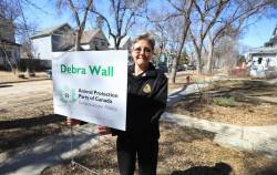 Ruth Bonneville / Free Press
                                ELECTION - riding profile PHOTO of Debra Wall - Animal Protection Party of Canada candidate for Winnipeg Centre Kevin Rollason story April 15th 2025